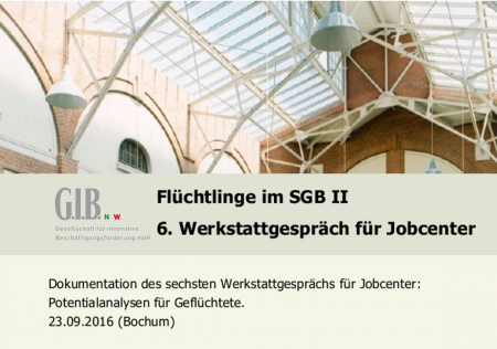 Titelbild der Dokumentation des G.I.B. Werkstattgesprächs