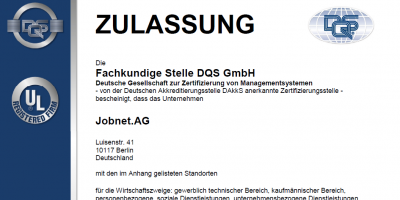 Qualität sichtbar machen: AZAV-Zulassung für die Jobnet.AG erteilt