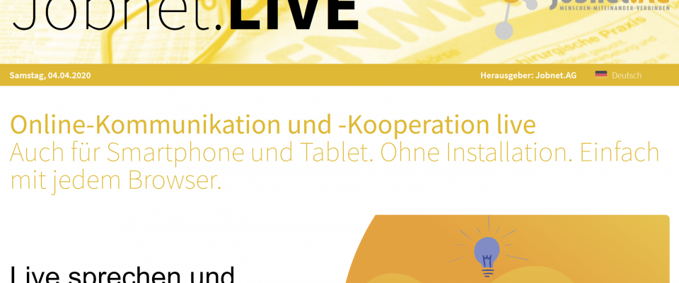 Einsatzbereit: Plattform für Online-Besprechungen, E-Learning und Video-Beratung