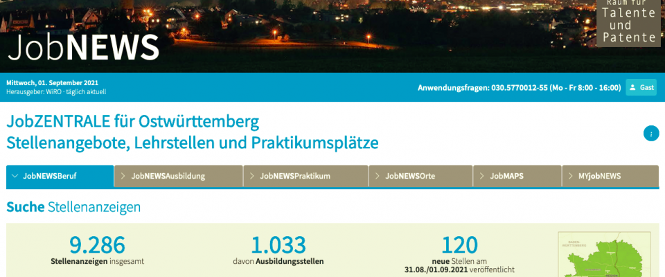 Die neue JobZENTRALE für die Region Ostwürttemberg ist ab sofort online!